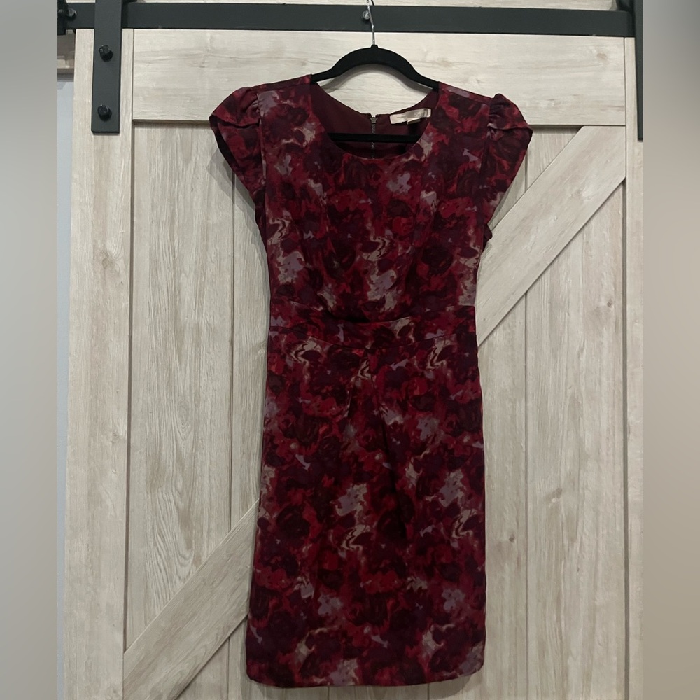 Forever 21 Burgundy Floral Mini Dress